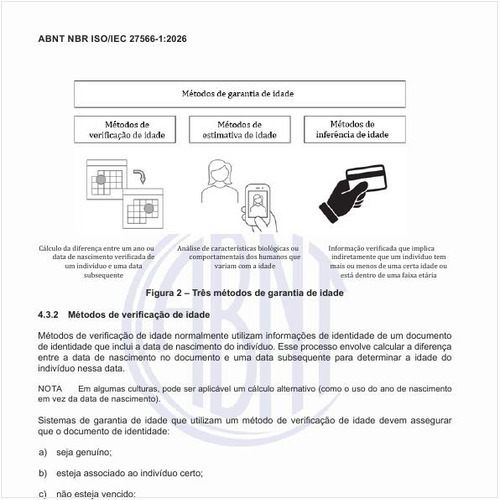 Quais são os três métodos de garantia de idade?