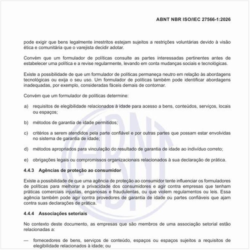 Quais são as características funcionais dos sistemas de garantia de idade?