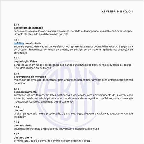 Na avaliação de Imóveis Urbanos, o que significa defeitos construtivos?