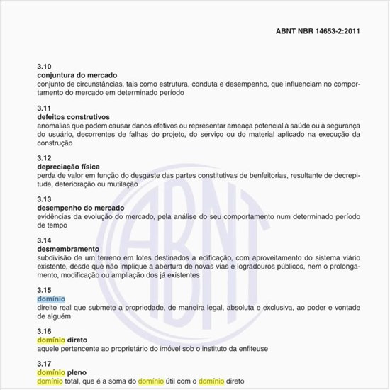 Na avaliação de Imóveis Urbanos, o que significa domínio direto?