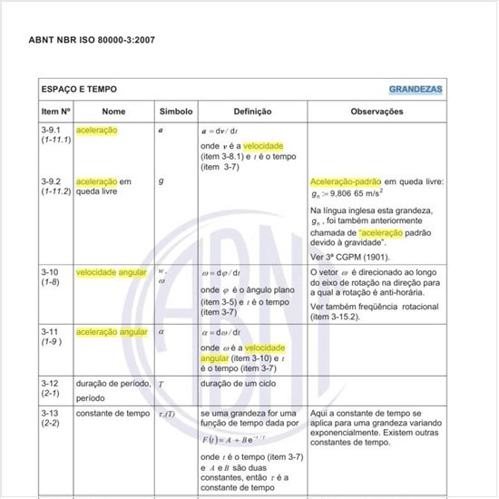 Quais as definições das grandezas, velocidade angular e aceleração angular e respectivos símbolos e unidades SI?