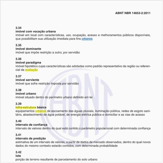Na avaliação de Imóveis Urbanos, o que significa infra-estrutura básica?
