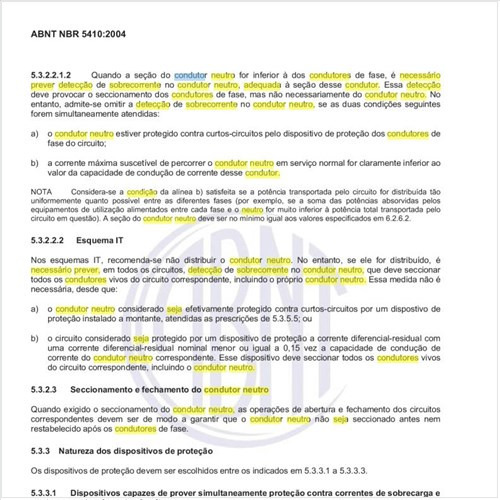 Qual a condição do condutor neutro para que seja necessário prever a detecção de sobrecorrente nesse condutor, adequada à sua seção?