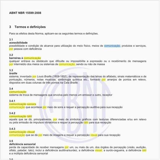 O que se entende por comunicação sonora, tátil e visual, em prestação de serviços?