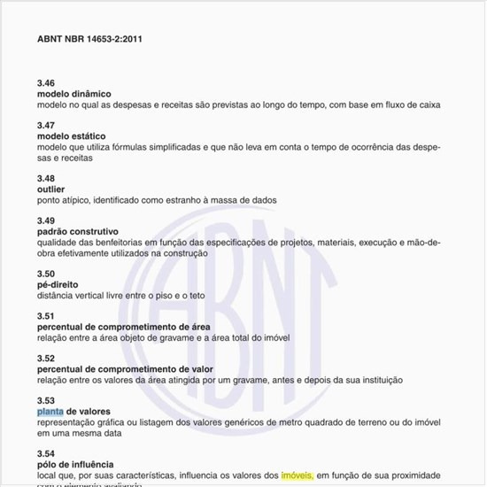 Na avaliação de Imóveis Urbanos, o que significa planta de valores?