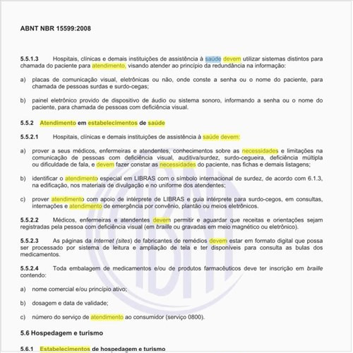 Quais providencias devem ser tomadas pelos  estabelecimentos de saúde para o atendimento aos pacientes  portadores de necessidades especiais?
