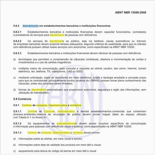 Com relação ao pessoal de atendimento em  centros de compras, hipermercados e similares, quais as exigências para auxiliar aos portadores de deficiência?