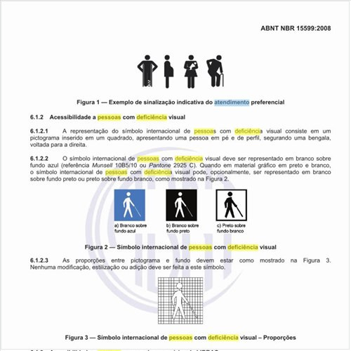 Quais os símbolos utilizados  para a identificação de atendimento a pessoas com deficiência visual?