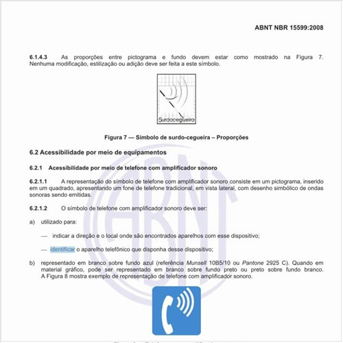 Quais os símbolos utilizados  para  identificar a existência de telefones destinados à pessoa surda ou com dificuldade de fala?