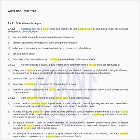 Como devem atuar os guias videntes, para acompanhar uma pessoa cega em ambiente de muito fluxo de pessoas, e de outras dificuldades?