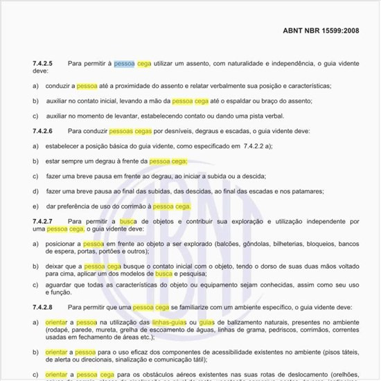 Como devem atuar os guias videntes, para orientar uma pessoa cega na busca de objetos?