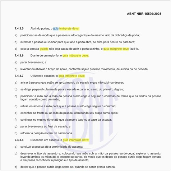 Como o guia intérprete  deve  ajudar um  surdo-cego a utilizar escadas?