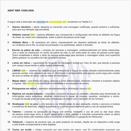 Que recursos de comunicação tátil podem ser utilizados para acessibilidade na comunicação de surdo-cegos, cegos ou de baixa visão?