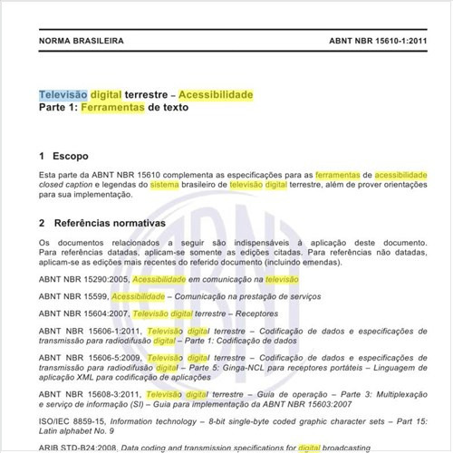 Quais os termos específicos para as ferramentas de acessibilidade do Sistema de televisão digital terrestre?