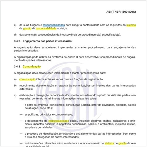 Como tratar o item comunicação na implementação do sistema de gestão de responsabilidade social?