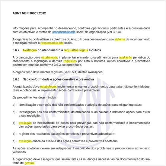 Como e quando estabelecer avaliação a requisitos legais no sistema de gestão de responsabilidade social?