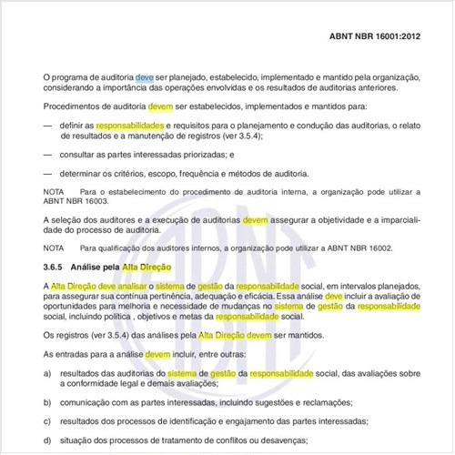 Como e quando a Alta Direção deve analisar o sistema de gestão de responsabilidade social?