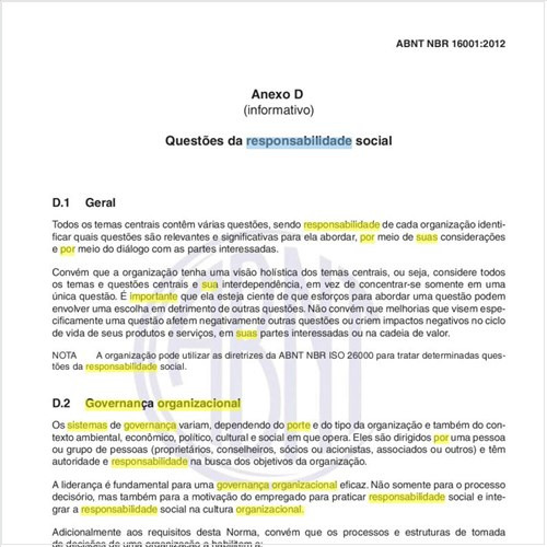 O que se entende por Governança organizacional e qual a sua importância na implantação do sistema de gestão de responsabilidade social?