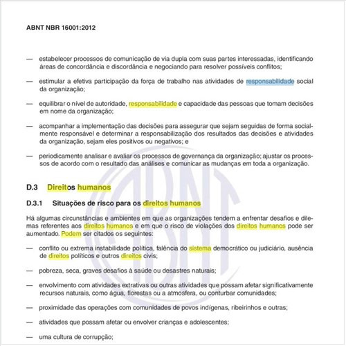 Com relação aos Direitos humanos, que dilemas e desafios podem ocorrer na implantação do sistema de gestão de responsabilidade social?