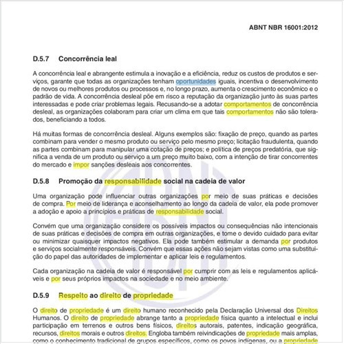 O que se entende por respeito ao direito de propriedade, na implantação do sistema de gestão de responsabilidade social?
