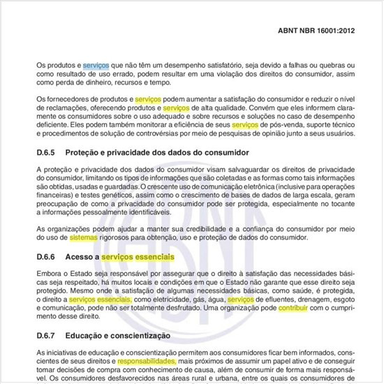 Na implantação do sistema de gestão de responsabilidade social, como contribuir para o cumprimento de serviços essenciais ao consumidor?
