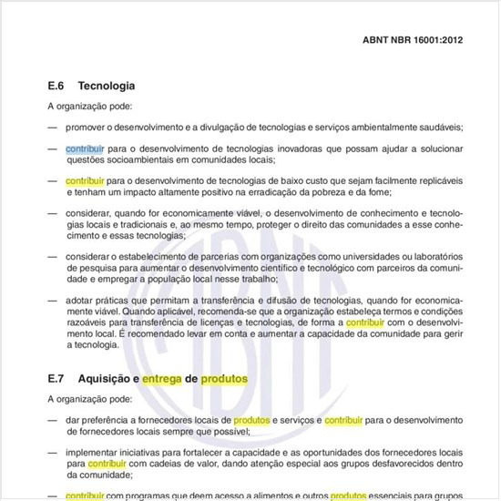 Como um sistema de gestão de responsabilidade social deve tratar as Aquisições e Entrega de produtos, afim de contribuir para melhorias  para a comunidade?