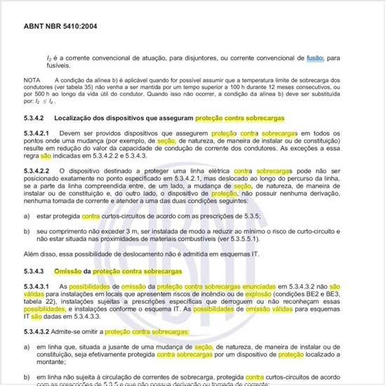Para que situações de instalação não são válidas as possibilidades de omissão da proteção contra sobrecargas enunciadas na seção a seguir?