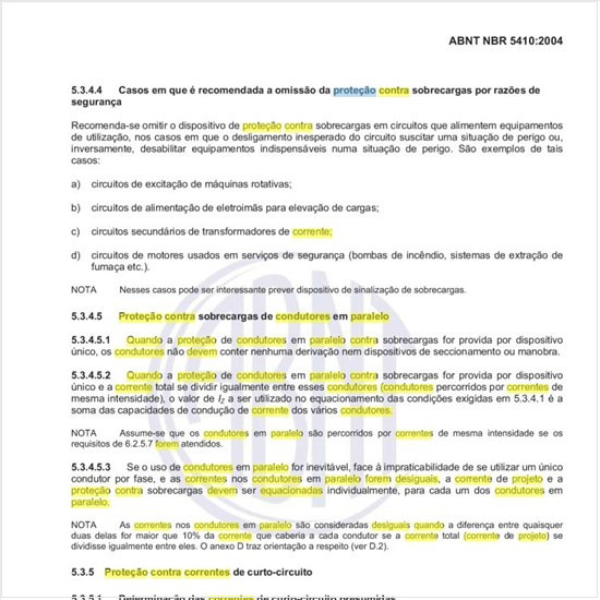 Quando as correntes nos condutores em paralelo forem desiguais, como devem ser equacionadas a corrente de projeto e a proteção contra sobrecargas?