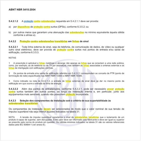 Quais dispositivos devem ser usados para prover a proteção contra sobretensões transitórias em linhas de energia?