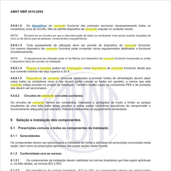 Qual a condição para que plugues e tomadas possam ser empregados como dispositivos de comando funcional?