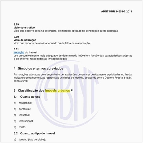 Na avaliação de Imóveis Urbanos, o que significa vocação do imóvel?