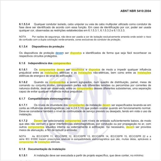 Como devem ser escolhidos e dispostos os componentes das instalações elétricas?