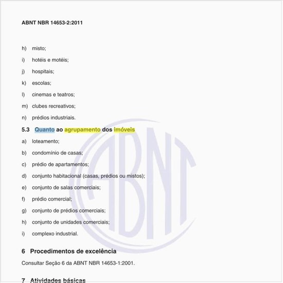 Como são classificados os  Imóveis Urbanos quanto ao agrupamento dos imóveis?