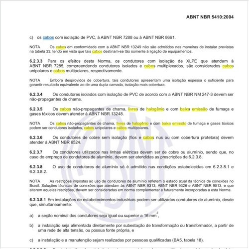 Como se caracterizam os cabos livres de halogênio e com baixa emissão de fumaça?