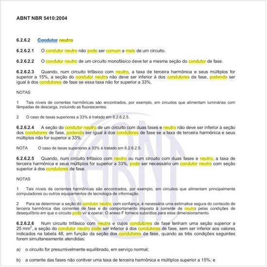 O condutor neutro pode ser comum a mais de um circuito?