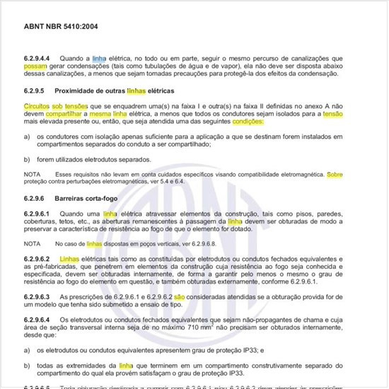 Quais são as condições para que circuitos sob tensões que se enquadram em faixas diferentes possam compartilhar a mesma linha elétrica?