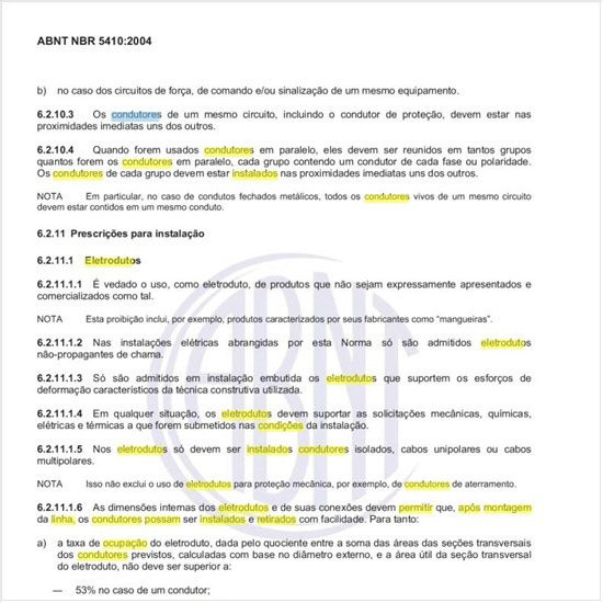 Quais as condições de ocupação dos eletrodutos, de modo a permitir que, após montagem da linha, os condutores possam ser instalados e retirados com facilidade?