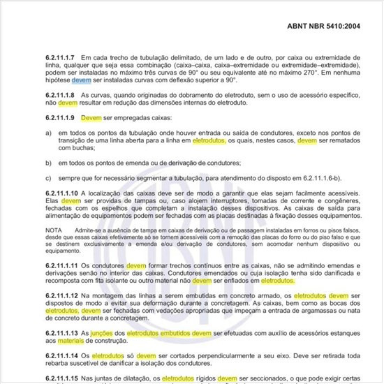 Como devem ser feitas as junções dos eletrodutos embutidos em materiais de construção?