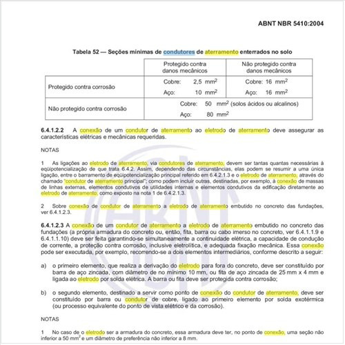 Quais os requisitos para a conexão de um condutor de aterramento ao eletrodo de aterramento?
