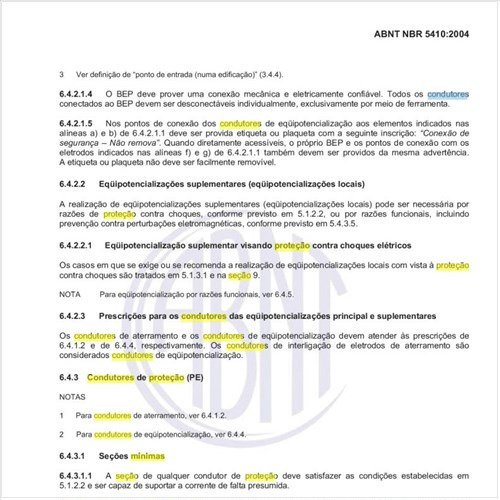 Quais os critérios para o cálculo da seção mínima dos condutores de proteção (PE)?