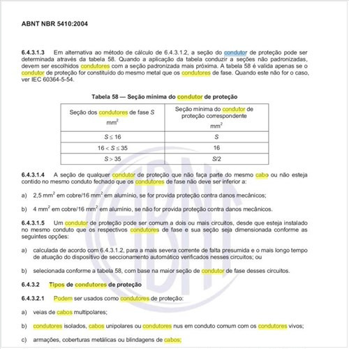 Quais os tipos de condutores ou componentes metálicos do cabo ou da instalação que podem ser utilizados como condutor de proteção?