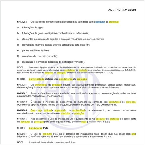 Qual a condição relacionada ao condutor de proteção (PE), caso seja utilizada a supervisão da continuidade de aterramento?
