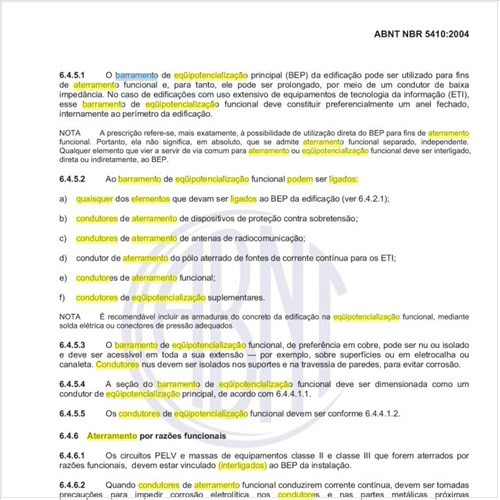 Quais elementos ou condutores de aterramento podem ser ligados ao barramento de equipotencialização funcional?