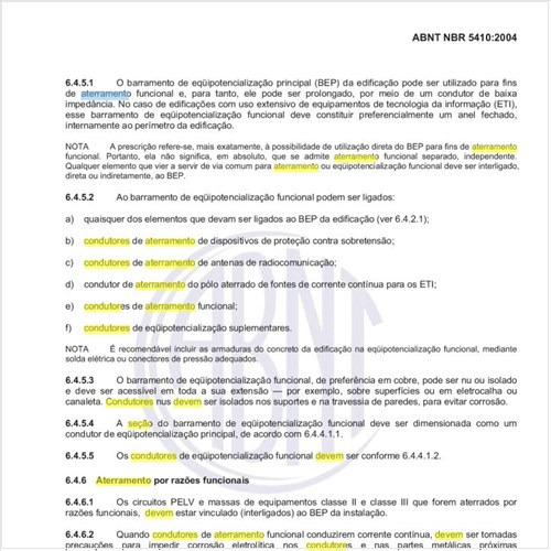Que parâmetros devem ser utilizados no dimensionamento da seção dos condutores de aterramento funcional?