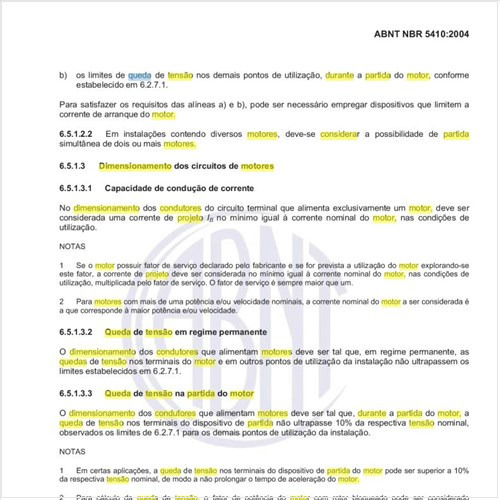 Qual a condição para a queda de tensão durante a partida do motor a se considerar no dimensionamento dos condutores de alimentação?