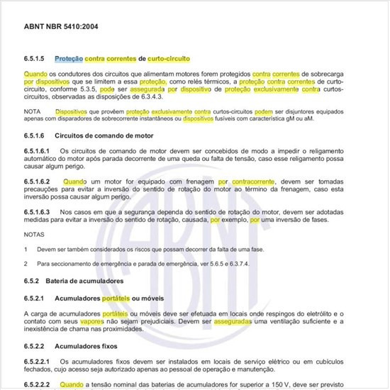 Quando a proteção contra correntes de curto-circuito pode ser assegurada por dispositivo de proteção exclusivamente contra curto-circuitos?