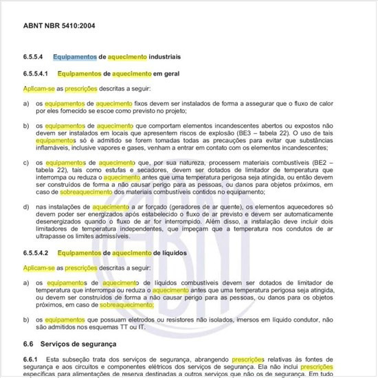 Quais as prescrições que se aplicam a equipamentos de aquecimento industriais?