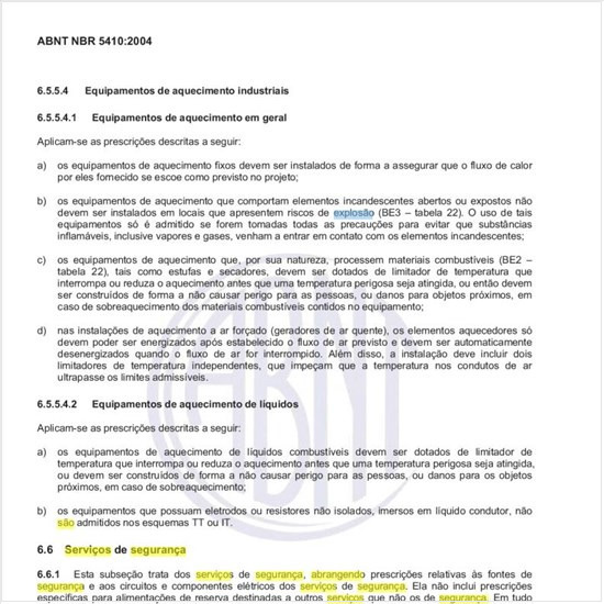 Como são tratados os serviços de segurança, abrangendo quais tipos de prescrições?
