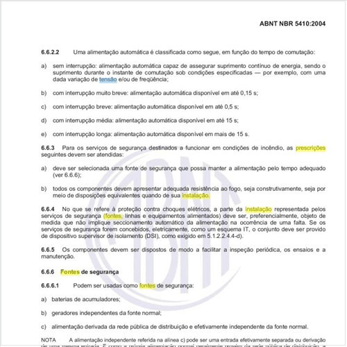 Quais são as prescrições para a  exautão e ventilação na área da instalação das fontes de segurança?