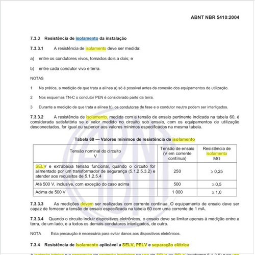 Como devem ser verficadas a isolação básica e a separação de proteção implícitas no uso de SELV e PELV e no uso de separação elétrica individual?